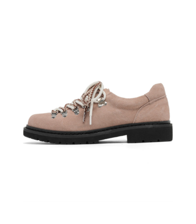 Scarpe Derby Dolevio in camoscio beige chiaro con suola antiscivolo
