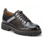 DOLEVIO DERBY – SCARPE IN PELLE LISCIA NERE