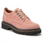 DOLEVIO DERBY – SCARPE IN SUEDE COLOR ROSA