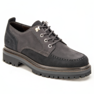 Scarpe Derby Dolevio nero antracite con suola in gomma antiscivolo, vista laterale
